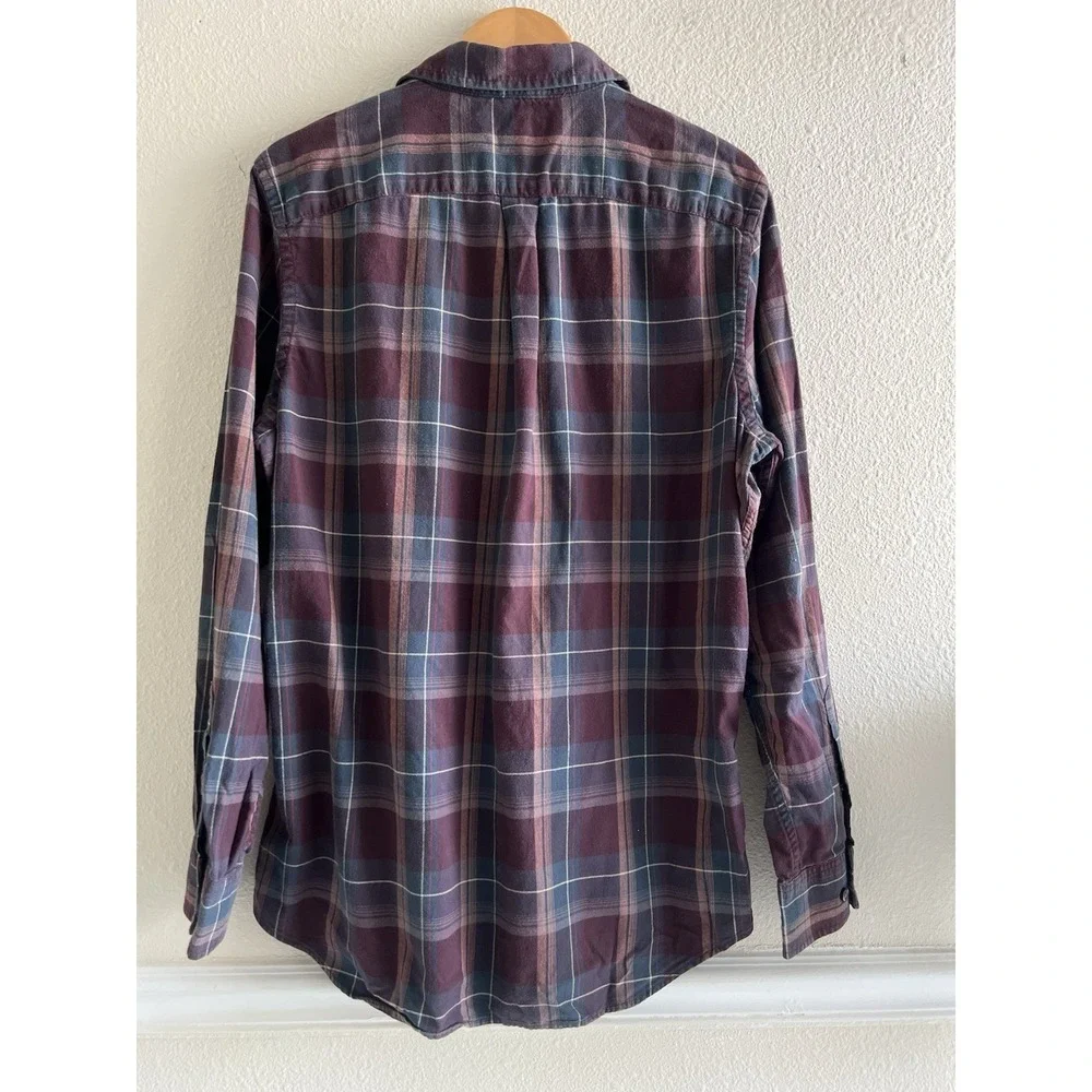 Banana Republic Plaid Button Front Shirt Men's Large Grunge Casual